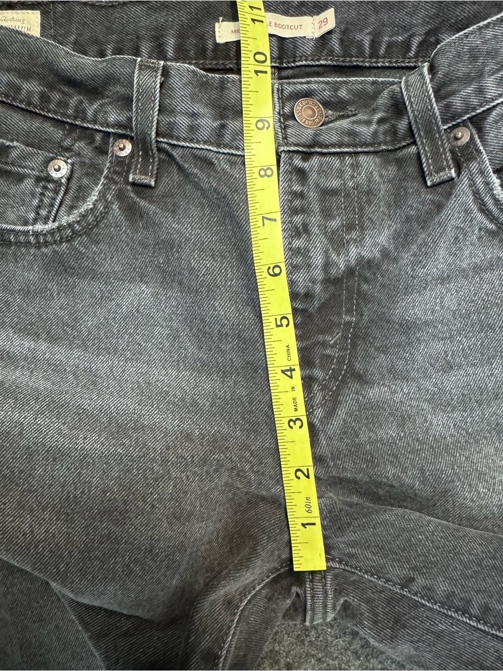 Levi’s Premium Middy Bootcut Ankle Jeans Play My Game Black Size 29 x 27 - Picture 8 of 8